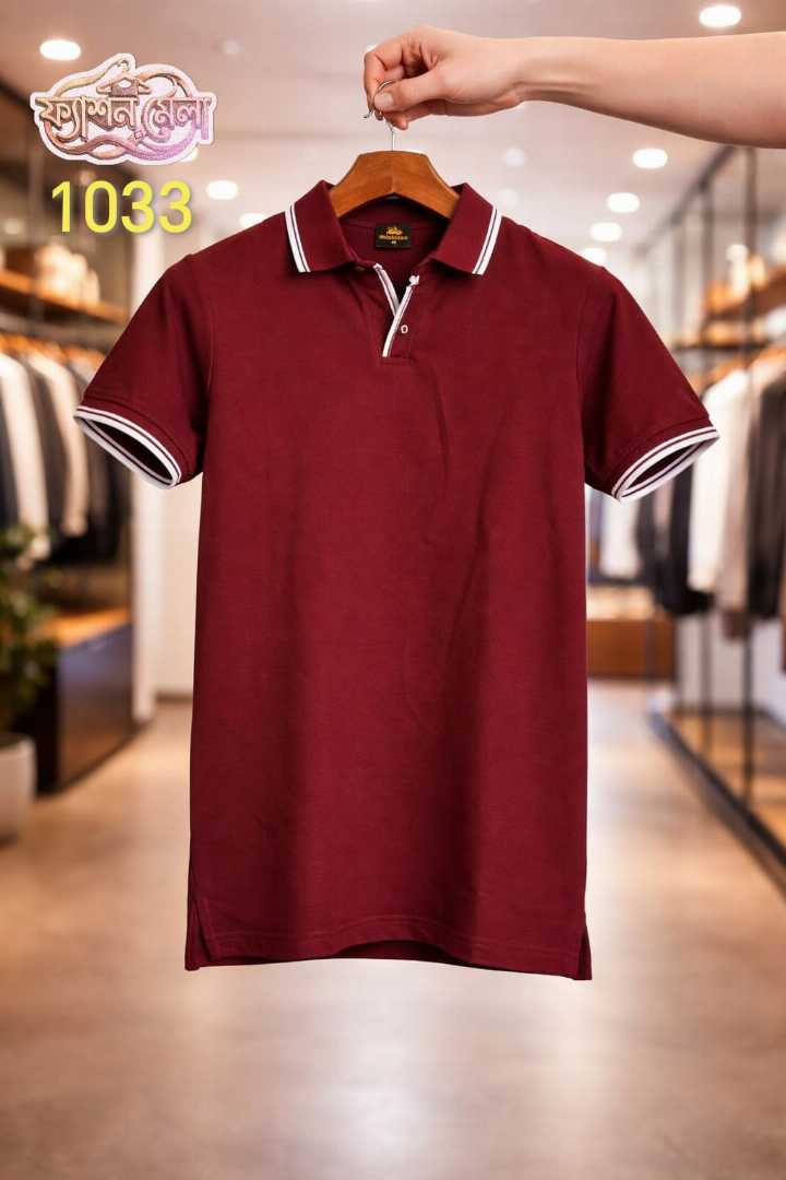 Premium Cotton Half Sleeve Polo Shirt For Men